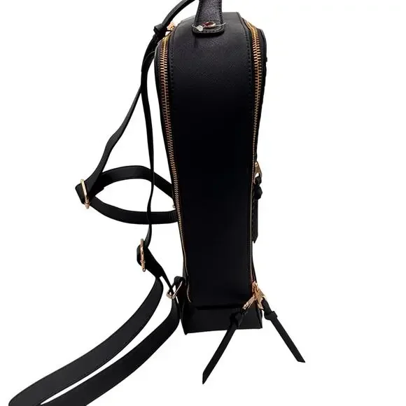 Calpak Kaya 15 Laptop Backpack in Navy Blue Leather  display picture 3